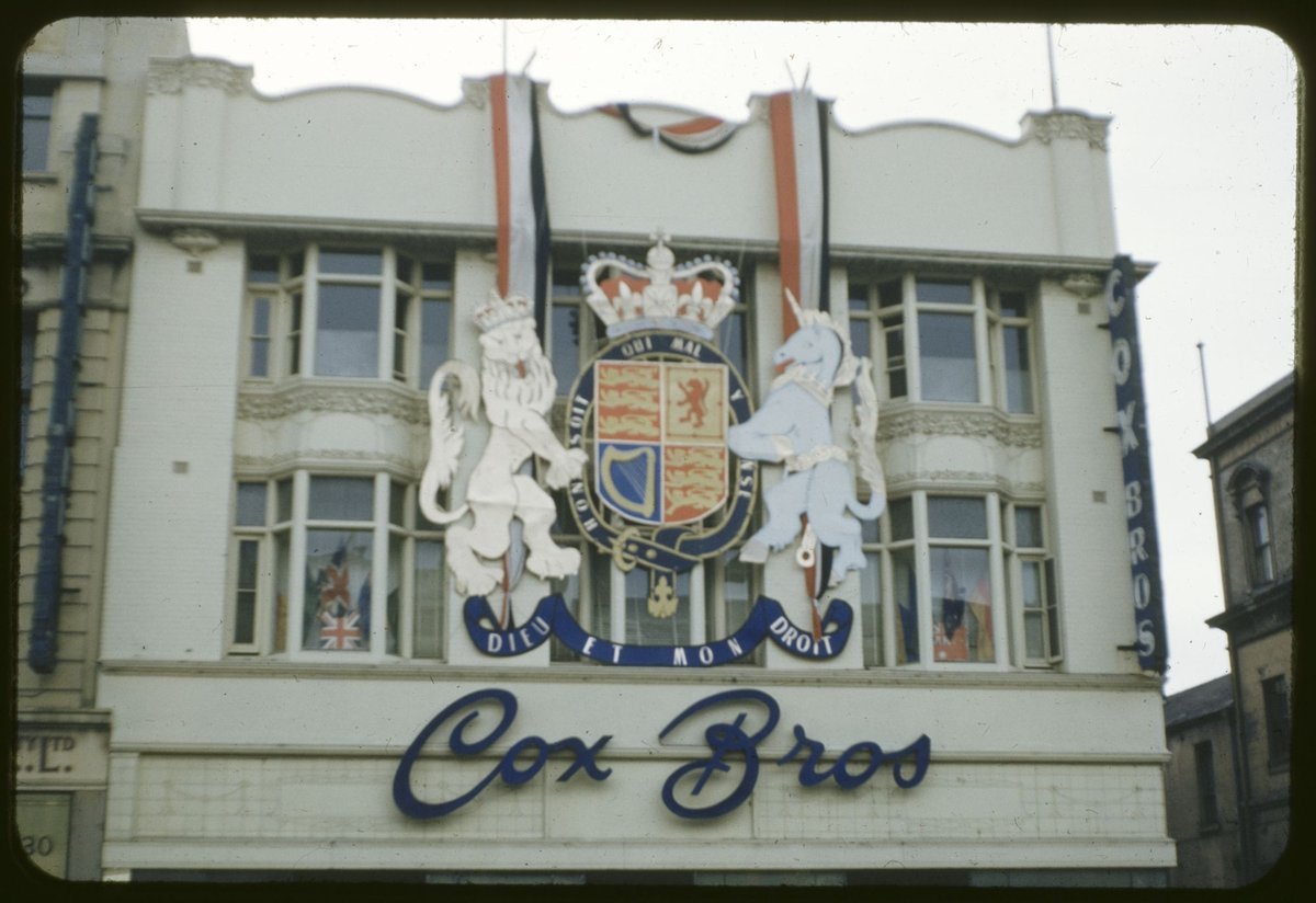 Coronation decorations in Melbourne, Victoria (1953)