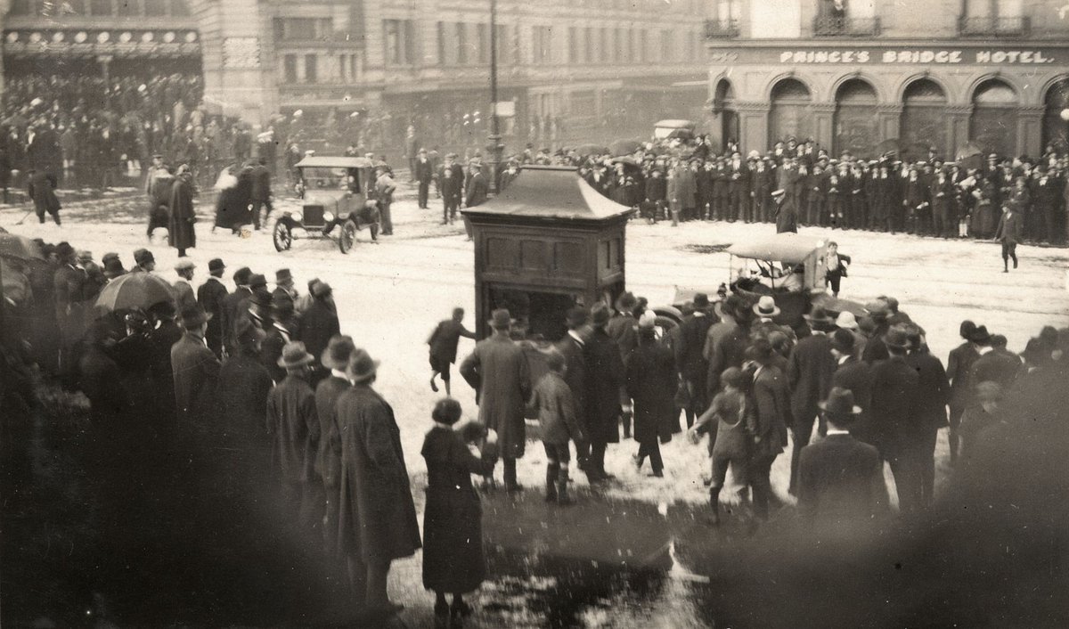 Hailstorm in central Melbourne, 1921, Melbourne City