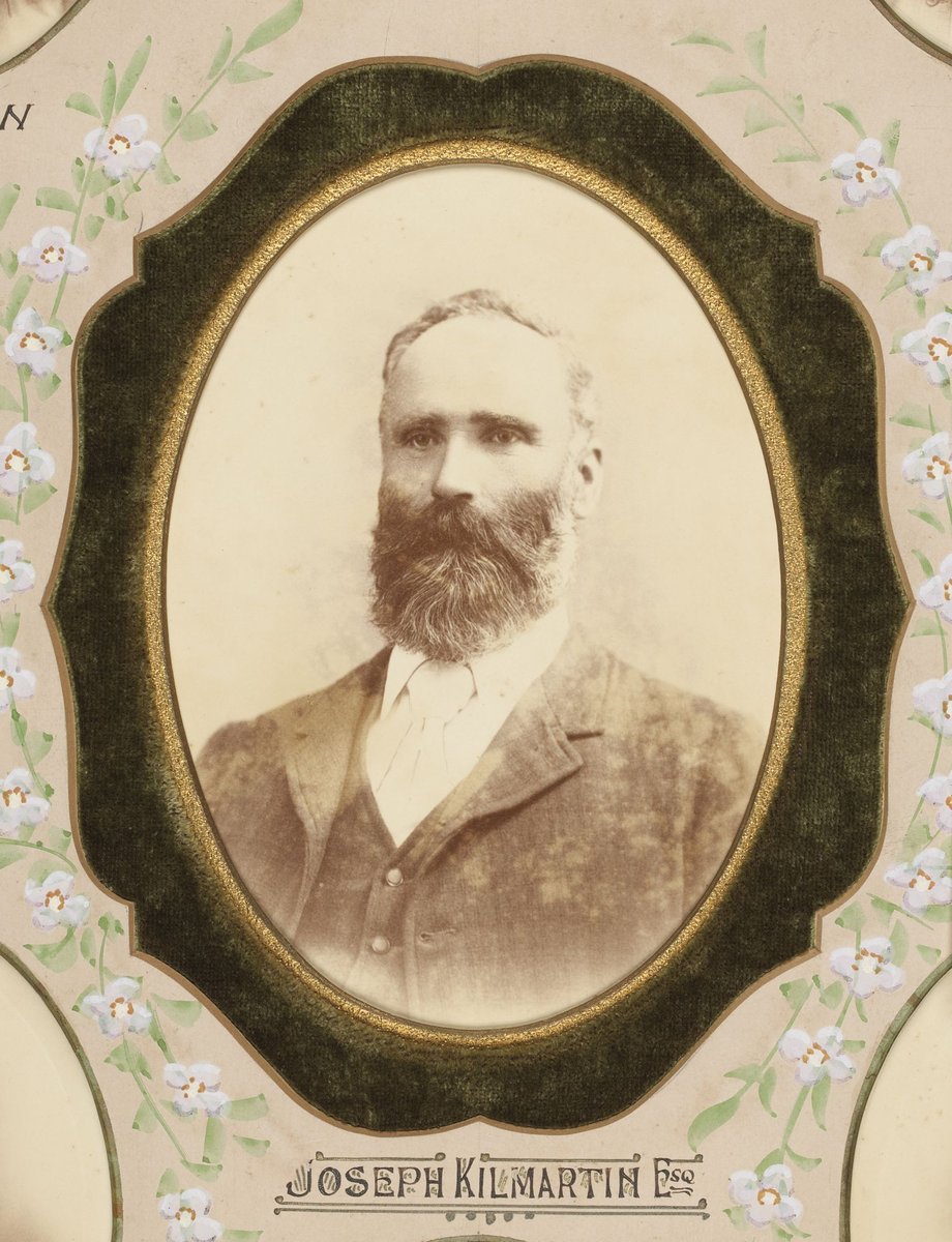 Framed photographs of Joseph Kilmartin and staff of the Camberwell Railway Station presented to Joseph Kilmartin Esq (1900)