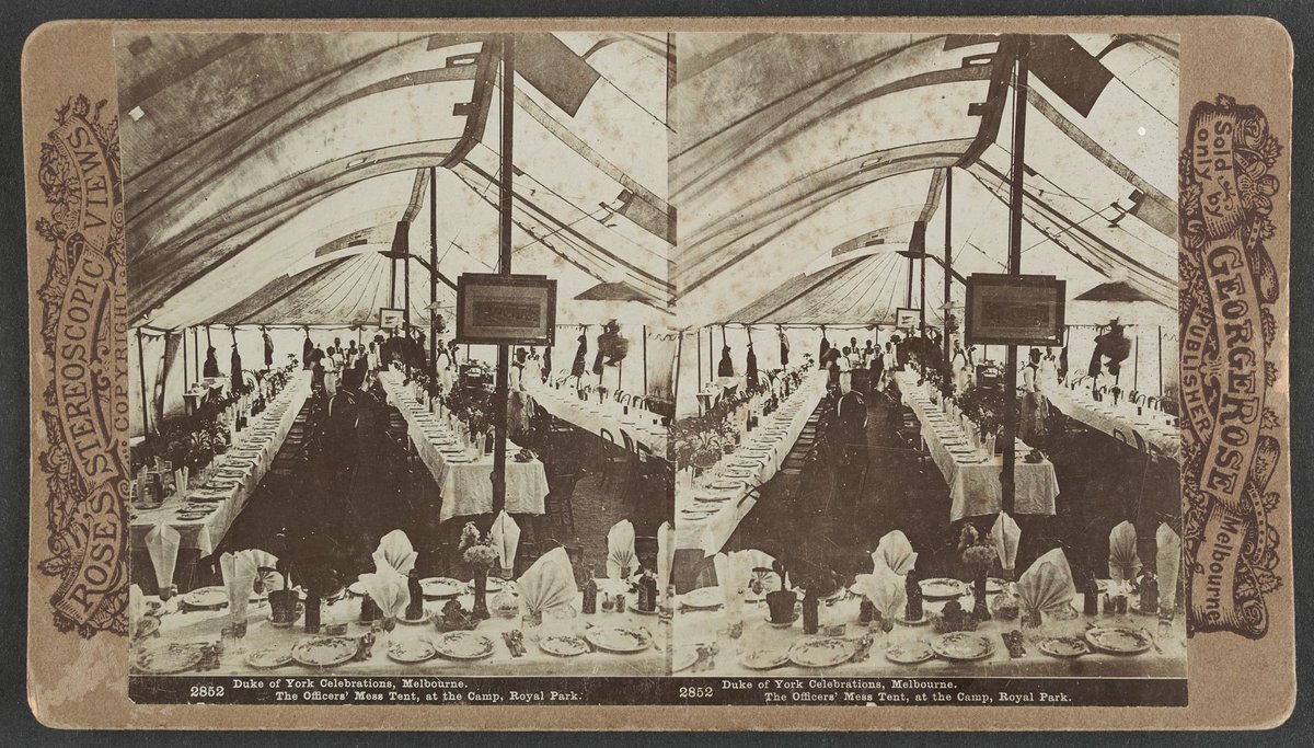 Duke of York Celebrations, Melbourne. The Officers' Mess Tent, at the Camp, Royal Park, Parkville (1901)