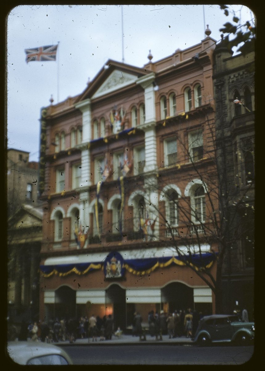 Coronation decorations in Melbourne, Victoria (1953)