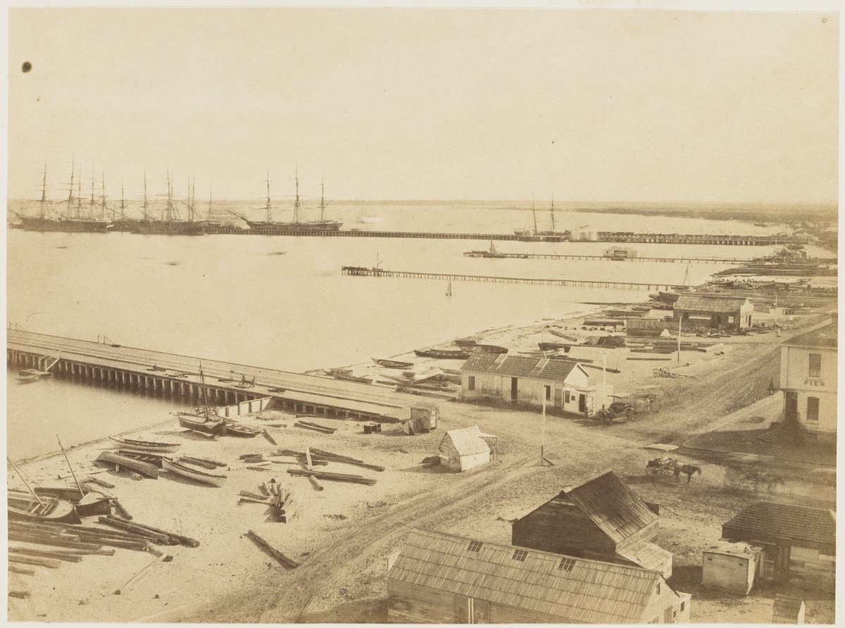 The Railway Pier. Sandridge, Port Melbourne (c. 1858)