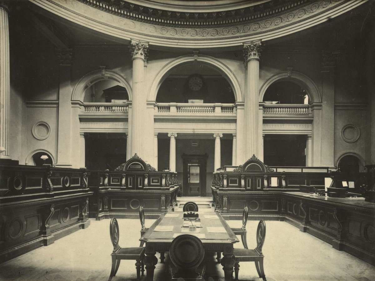 Interior, National Bank of Australasia, 279 Collins Street, Melbourne, Melbourne City (1890)