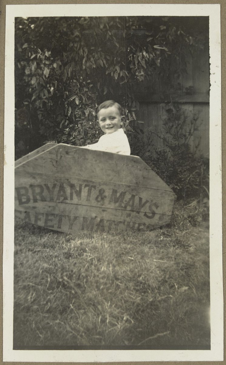 Master Tommy East 39 Martin Rd S. Camberwell in his home made rocker (1926)