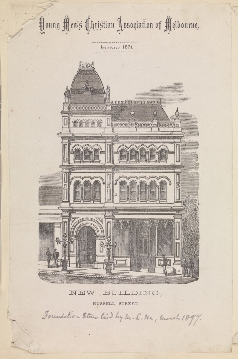 Young Men's Christian Association of Melbourne New Building, Russell Street, Melbourne City (1877)