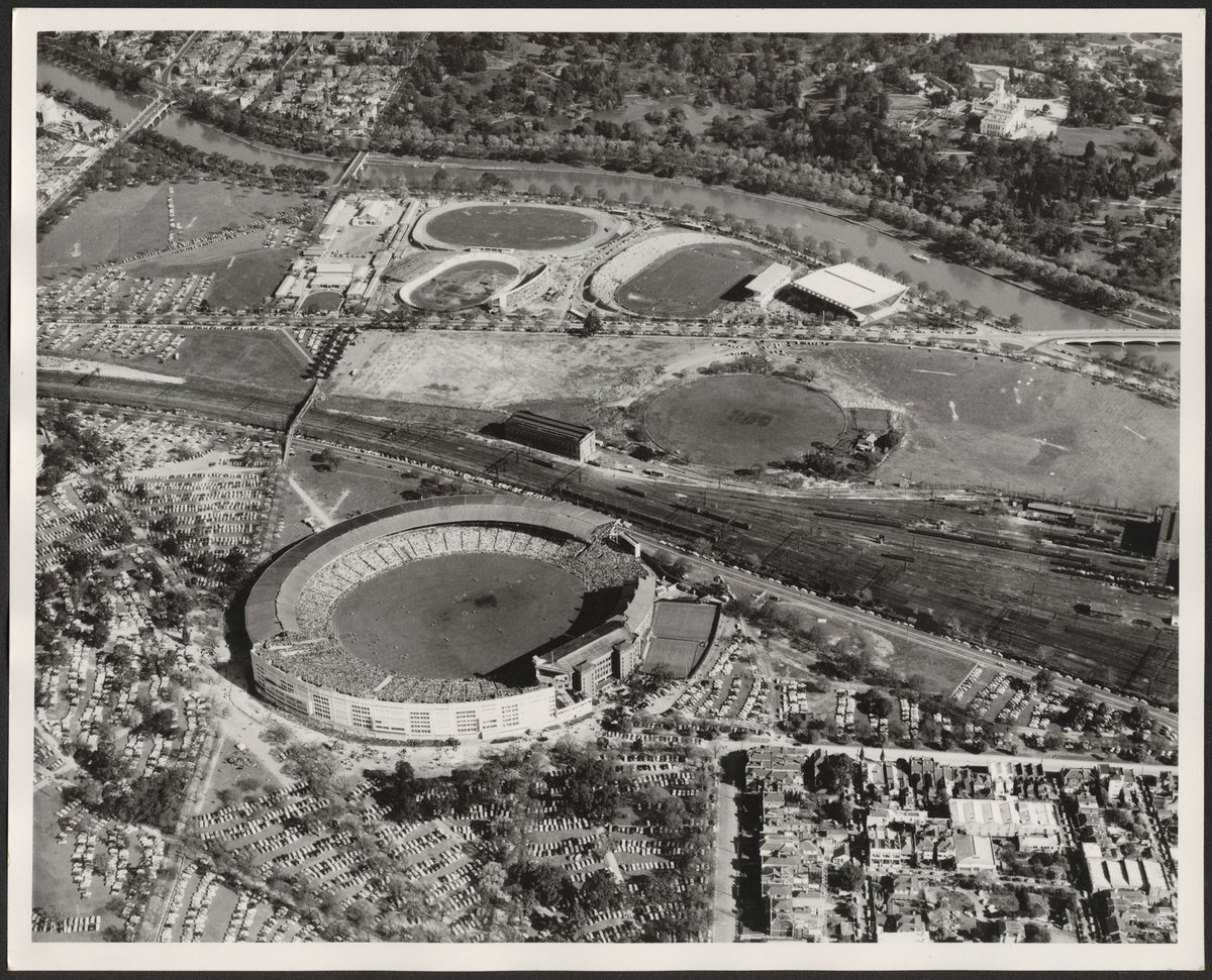 Aerial views of the Melbourne Cricket Ground, East Melbourne (1952–54)