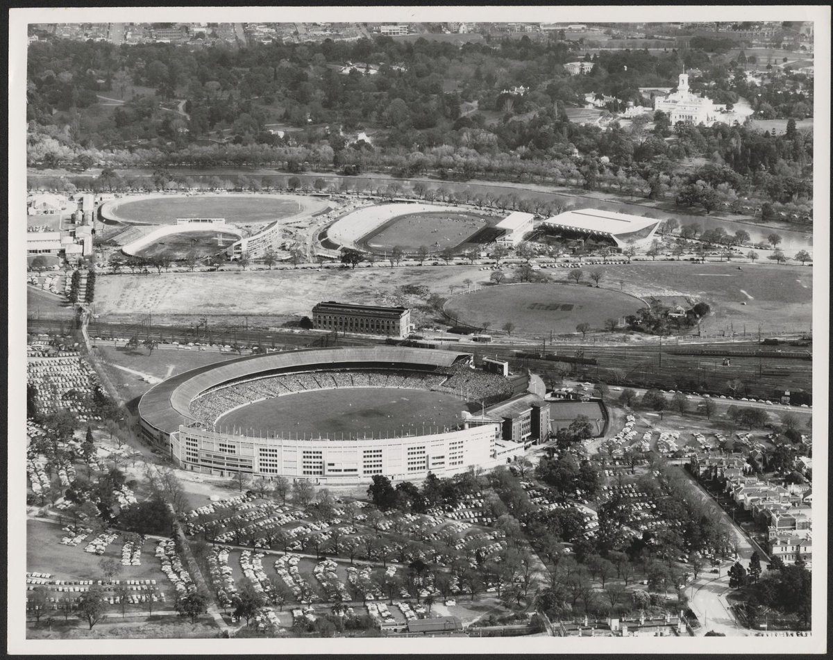 Aerial views of the Melbourne Cricket Ground, East Melbourne (1952–54)