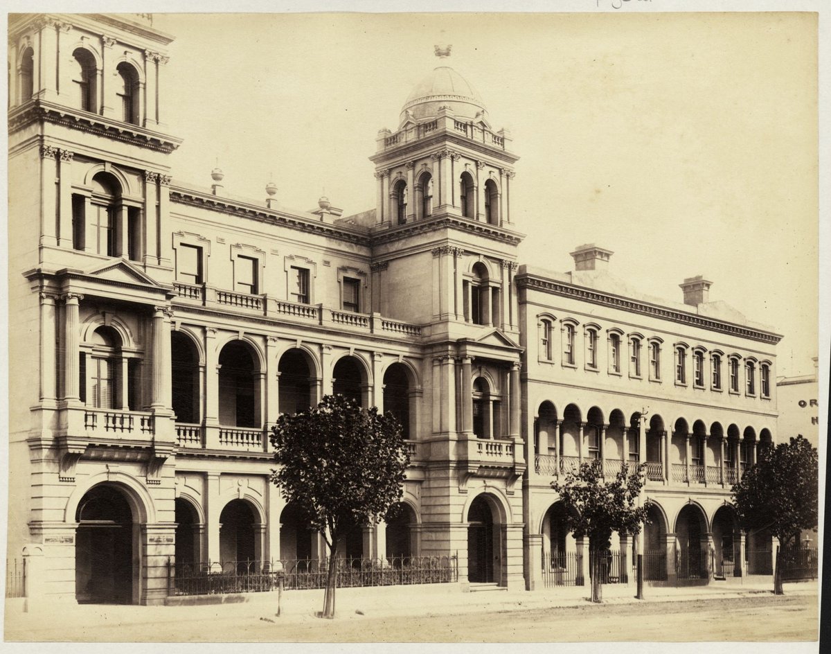Collins Street East, south side showing two buildings next to the Oriental Hotel, Melbourne City (1888?)