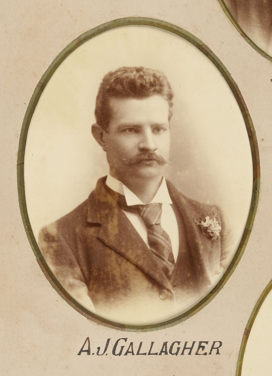 Framed photographs of Joseph Kilmartin and staff of the Camberwell Railway Station presented to Joseph Kilmartin Esq (1900)