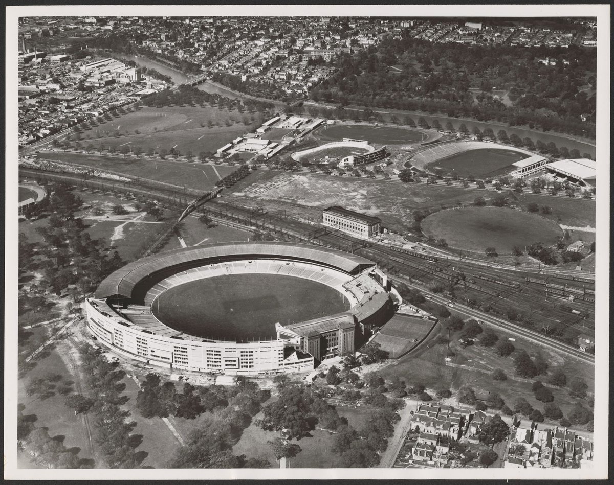 Aerial views of the Melbourne Cricket Ground, East Melbourne (1952–54)