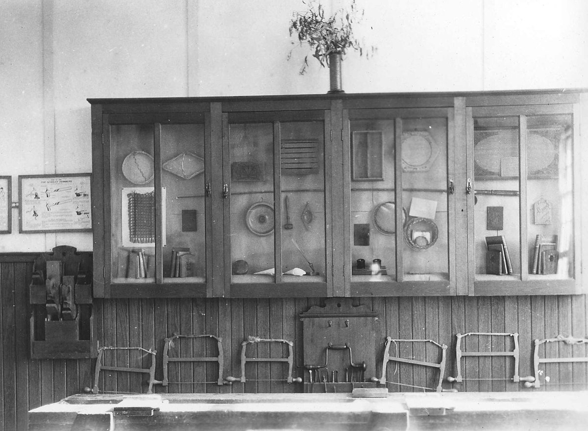 Frankston High School woodwork room 1938