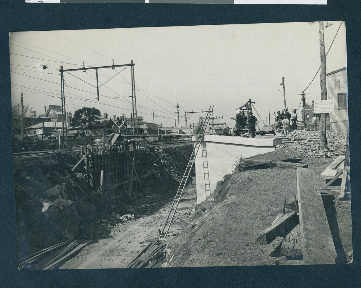 "South Kensington to West Footscray, railway excavations" (1927)