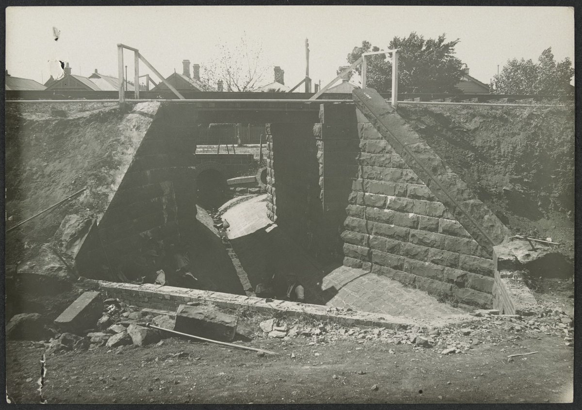 South Kensington to West Footscray, culvert under Bendigo line (1926)
