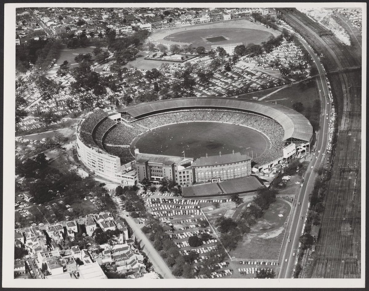 Aerial views of the Melbourne Cricket Ground, East Melbourne (1952–54)