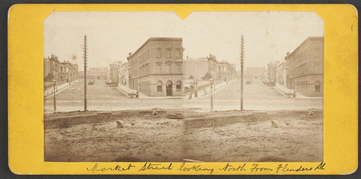 Market Street, looking north from Flinders Street, Melbourne, Melbourne City (c. 1880)