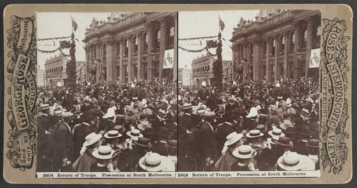 Return of troops, procession at South Melbourne (1891–1902)