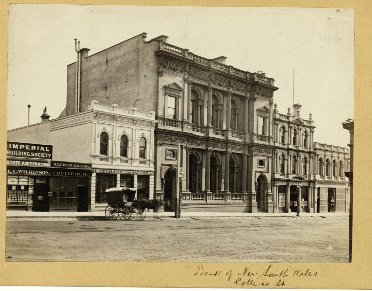 Bank of New South Wales, Collins St. West, Melbourne, Melbourne City (1870–80)