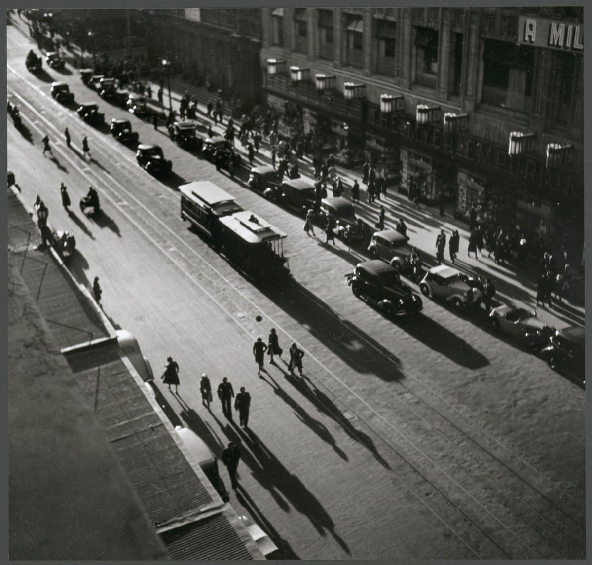 Elevated views of Bourke Street, Melbourne, Melbourne City (1939)