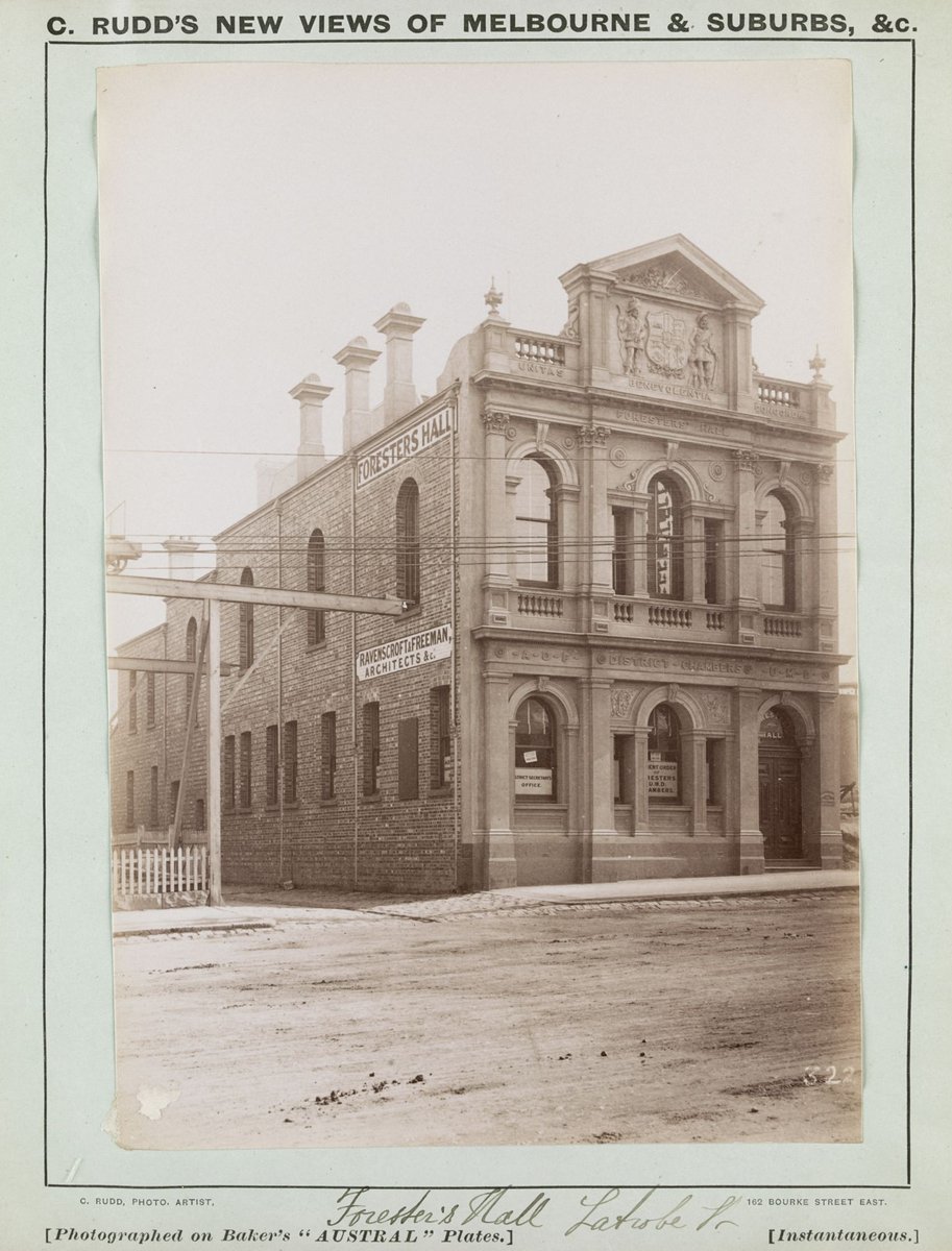 Foresters Hall, La Trobe St, Melbourne City (1892–1900)