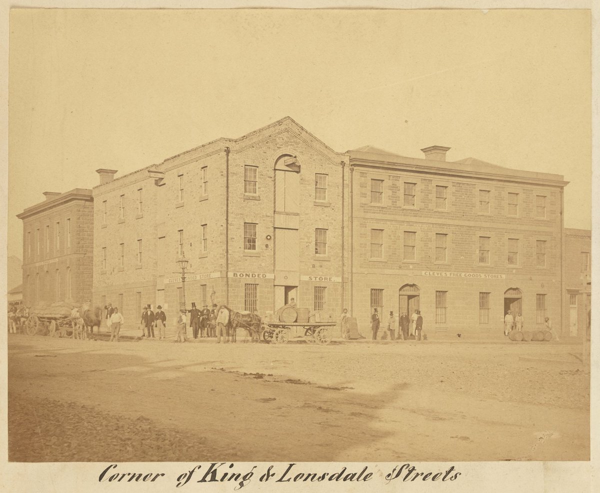 Corner of King & Lonsdale Streets, Melbourne City (1861)