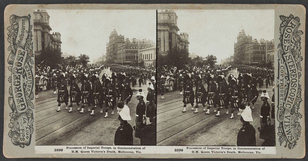 Procession of Imperial Troops, in Commemoration of H.M. Queen Victoria's Death, Melbourne, Vic (1901)