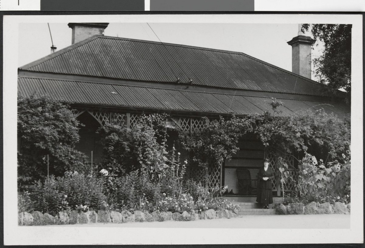 The Green Gate to the Yarra Bank School in Davidson Street, South Yarra, Melb. Vic. its founder and headmistress for over 50 years is Miss Katie Gregory (1938)