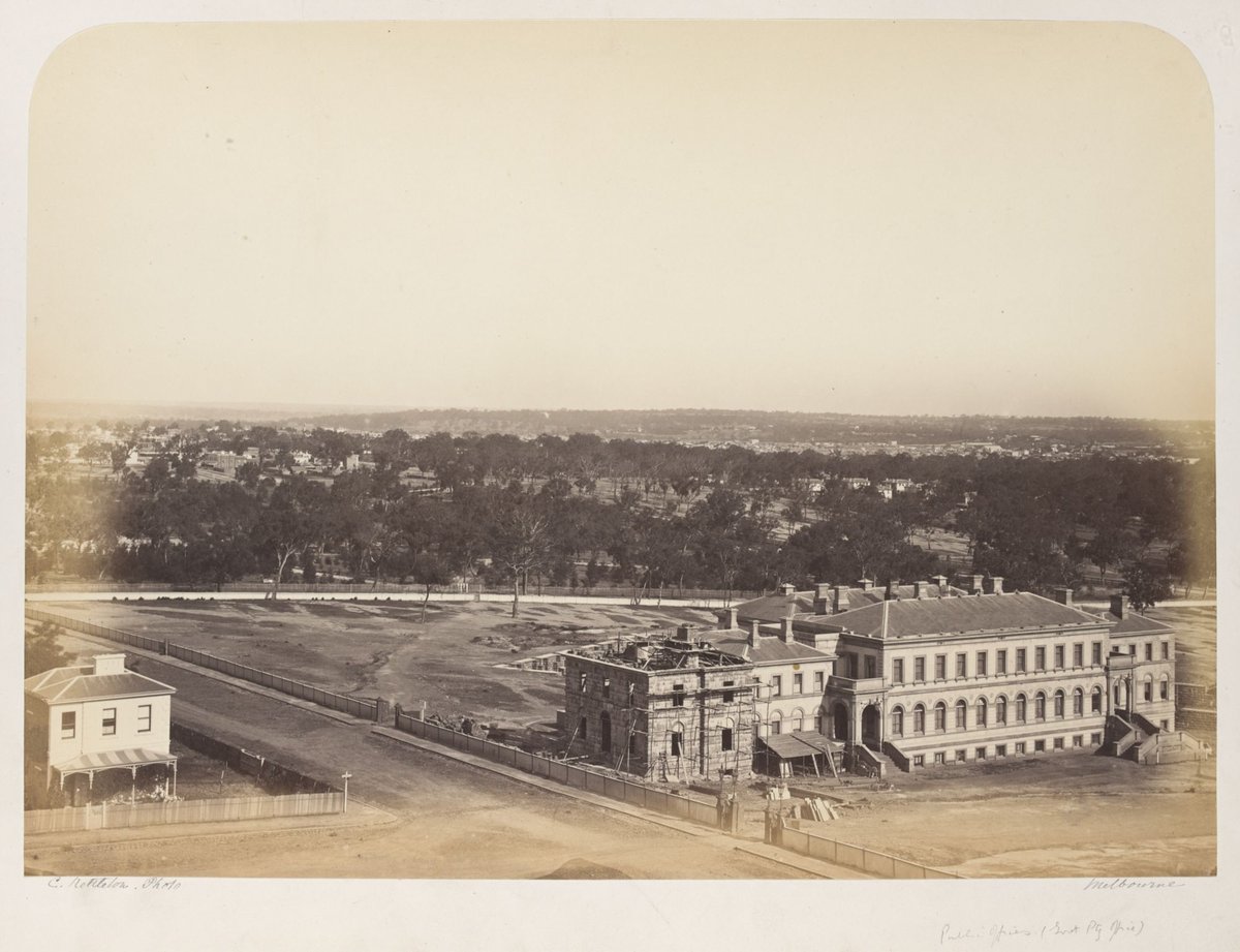 Public Offices. Government printing offices [Melbourne] (c. 1861)