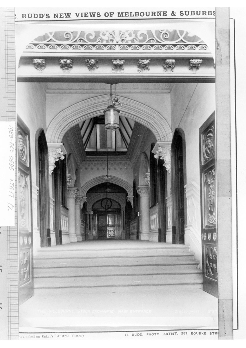 The Melbourne Stock Exchange, Main entrance, Melbourne City (1892–1900)