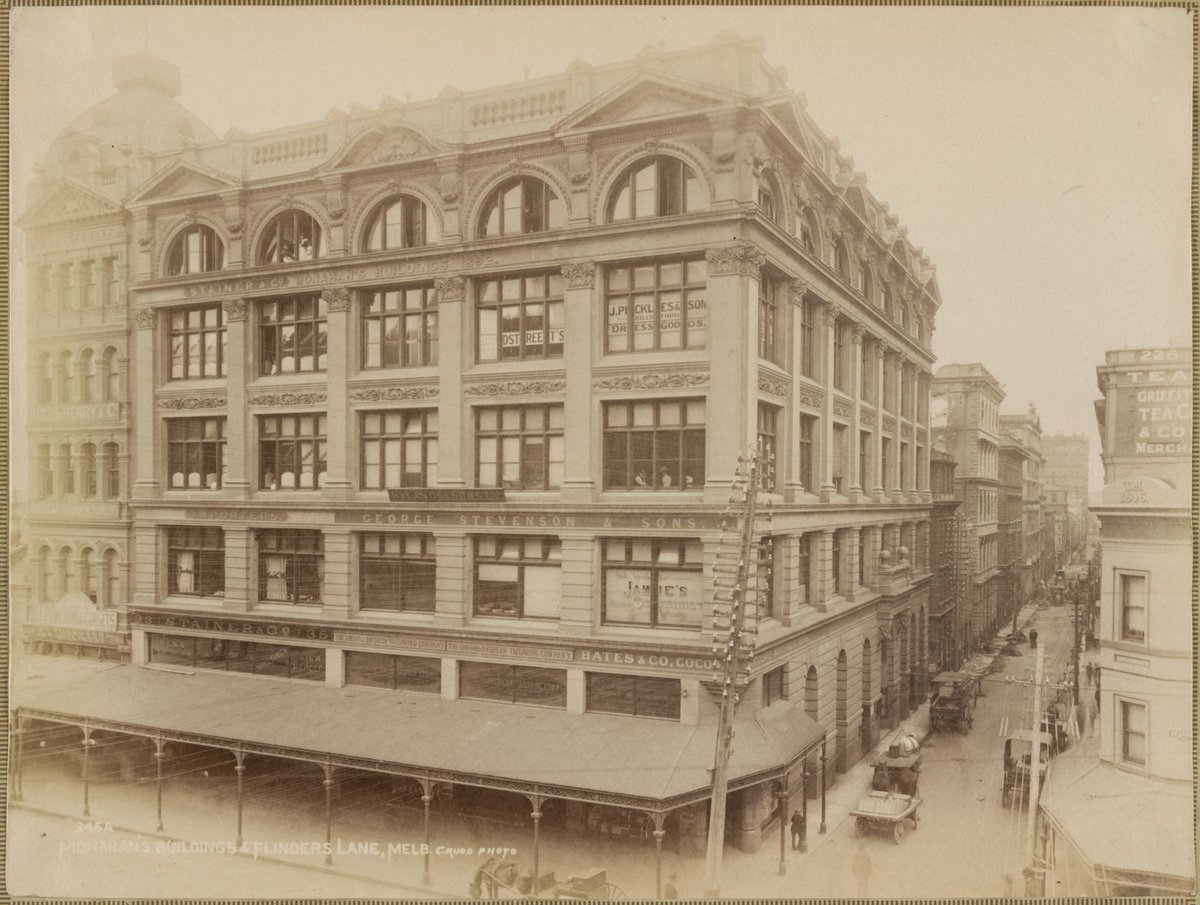 Monahan's Building & Flinders Lane, Melb[ourne], Melbourne City (1892–1900)