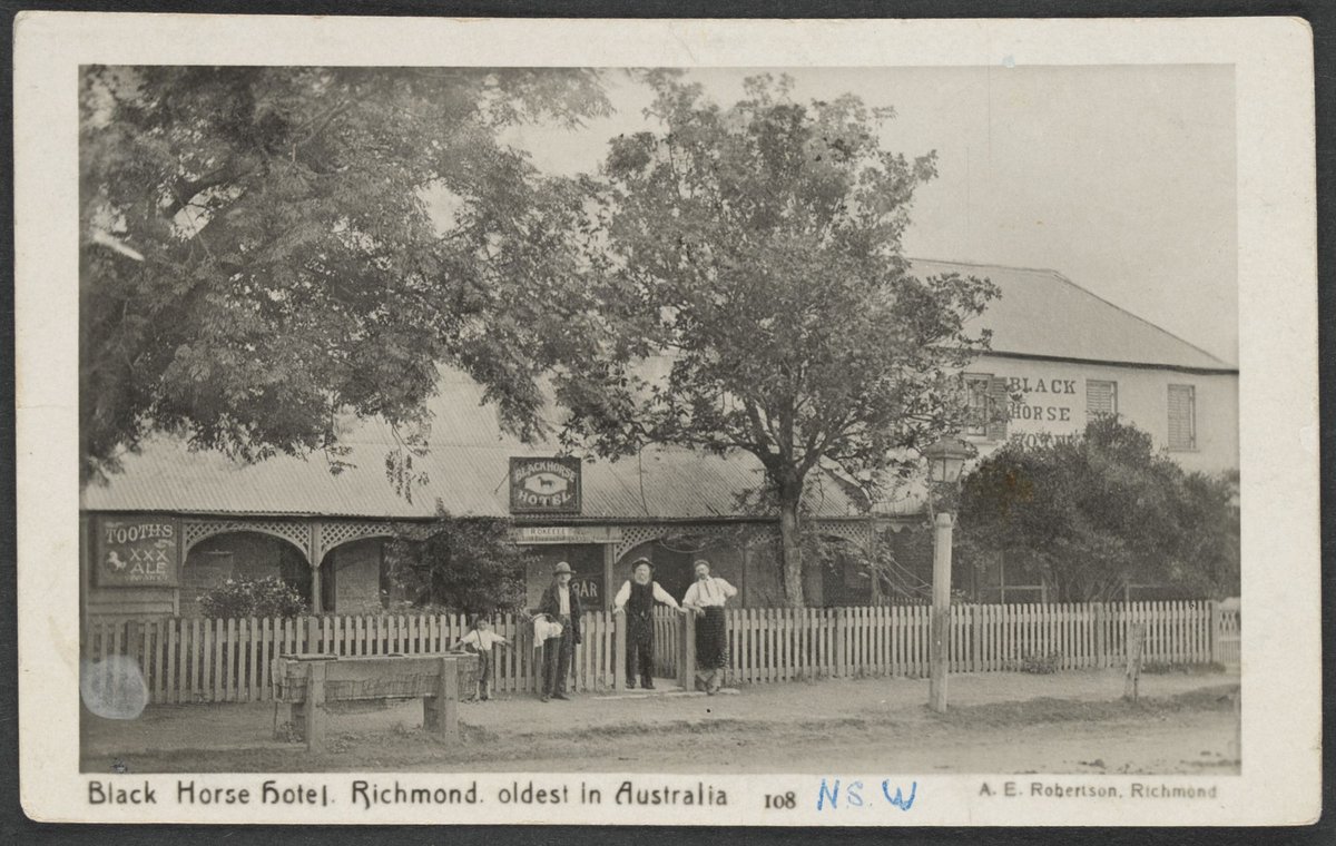 Black Horse Hotel. Richmond. oldest in Australia (c. 1908)