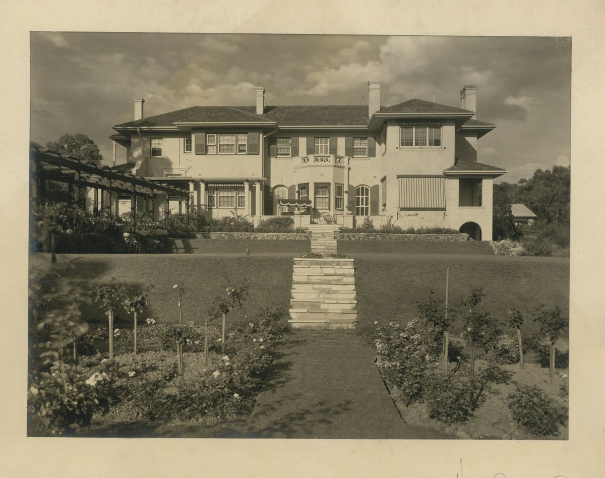 Rear elevation residence of Mrs C. Moore Orrong Road Toorak Vic (1924)
