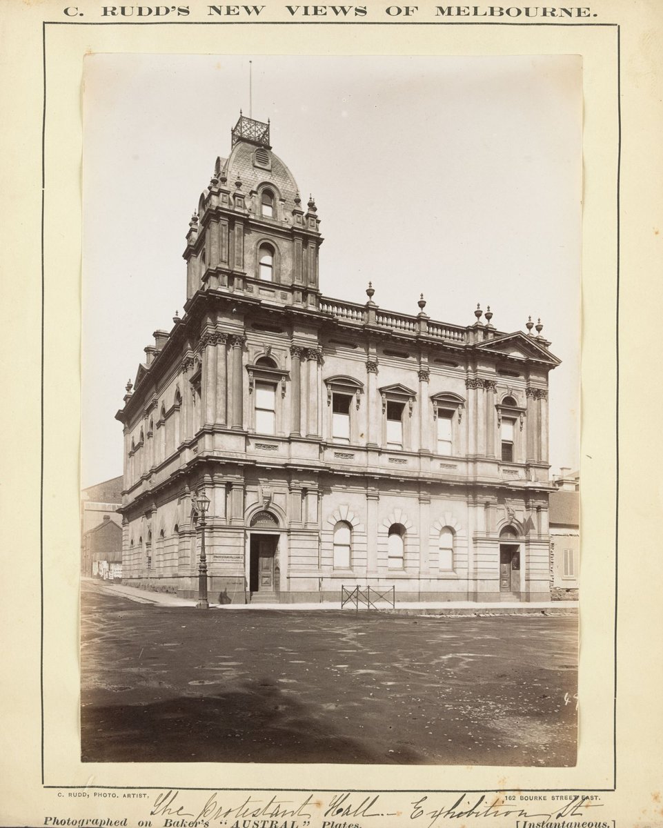 The Protestant Hall, Exhibition Street, Melbourne City (1886–87)