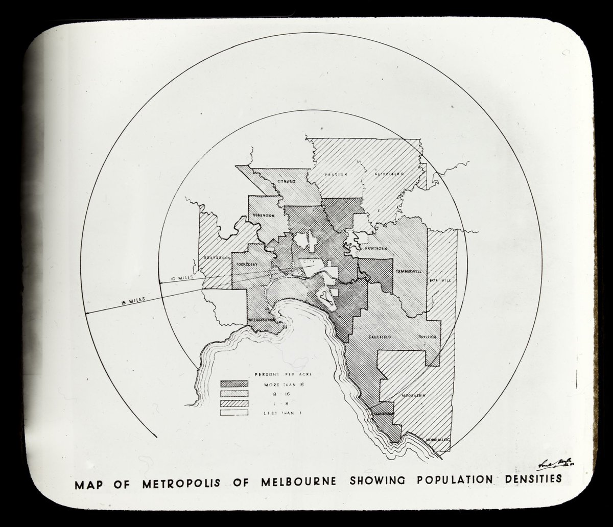 Map of metropolis of Melbourne showing population densities [Vic.] (1920–30)