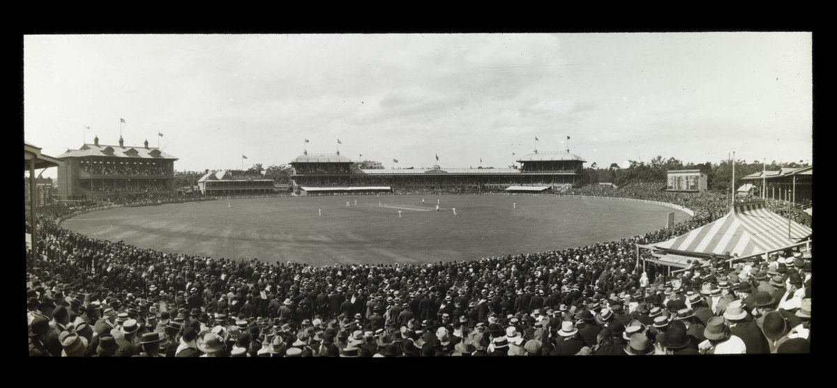 Cricket match being played at the Melbourne Cricket Ground, East Melbourne (1930–50)
