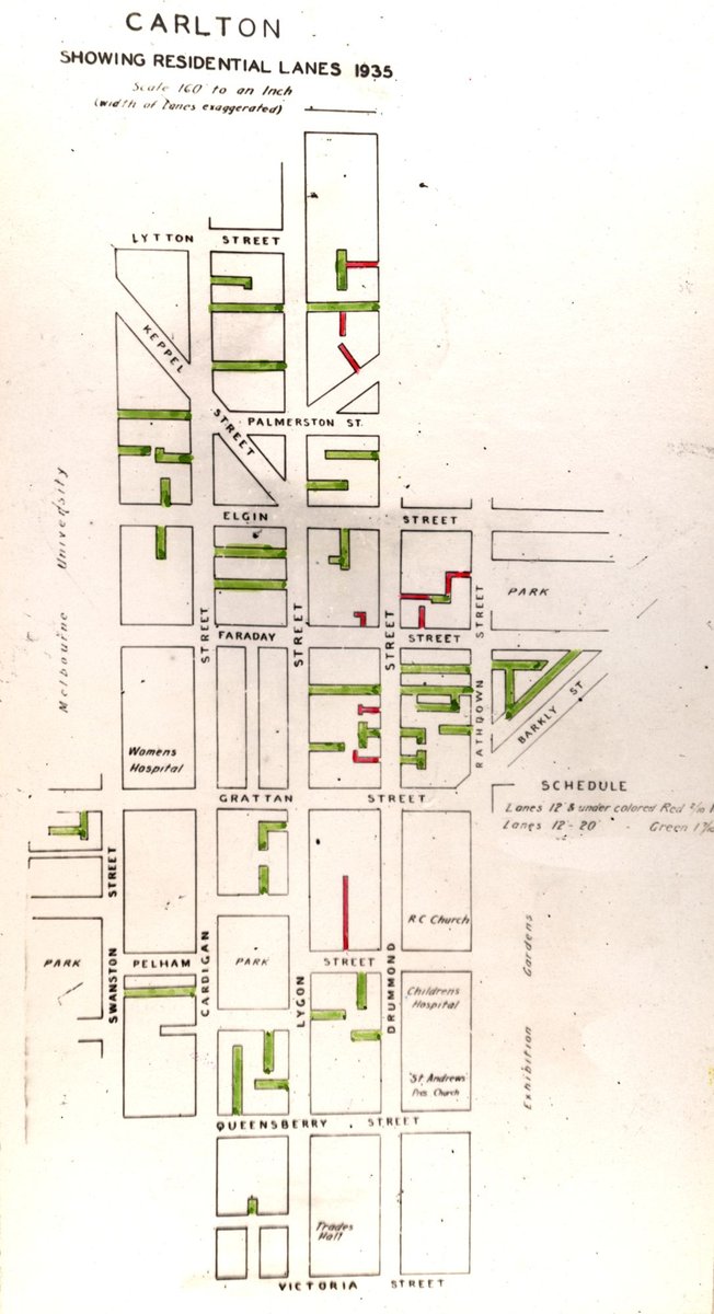 Carlton, showing residential lanes, 1935 (c. 1935)