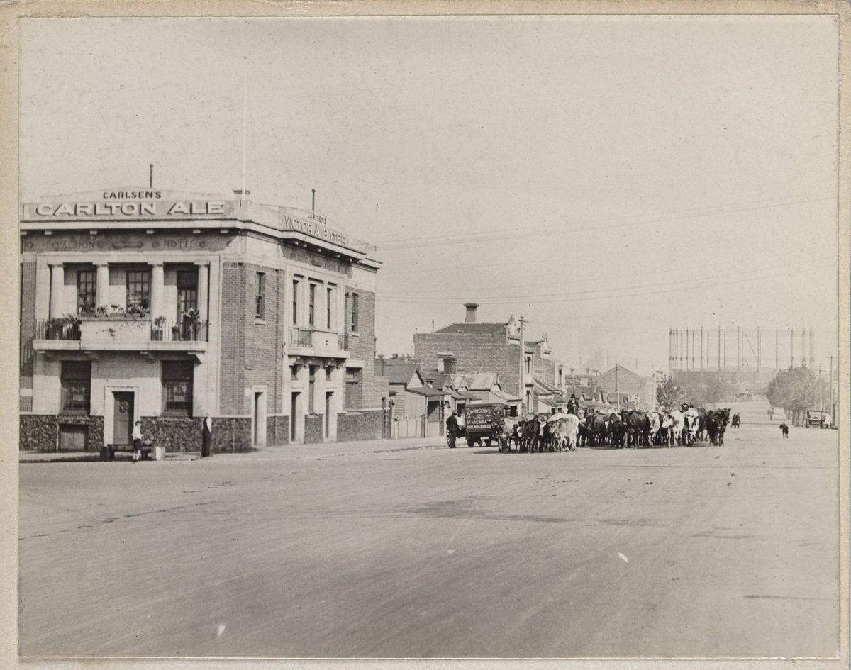 North Melbourne. The fine wide streets of North Melbourne - Haines & Curzon Streets (c. 1935)
