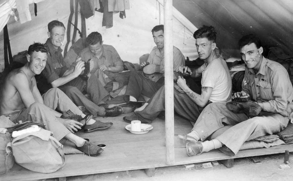 Some of the British soldiers' activities in camp in Melbourne, Australia (c. 1944)