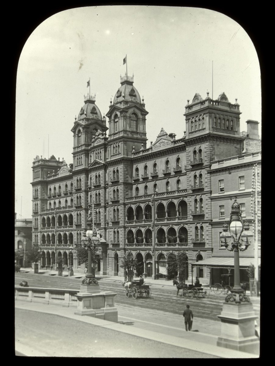 Grand Hotel, Spring St. Melb [i.e. Melbourne], Melbourne City (c. 1894)