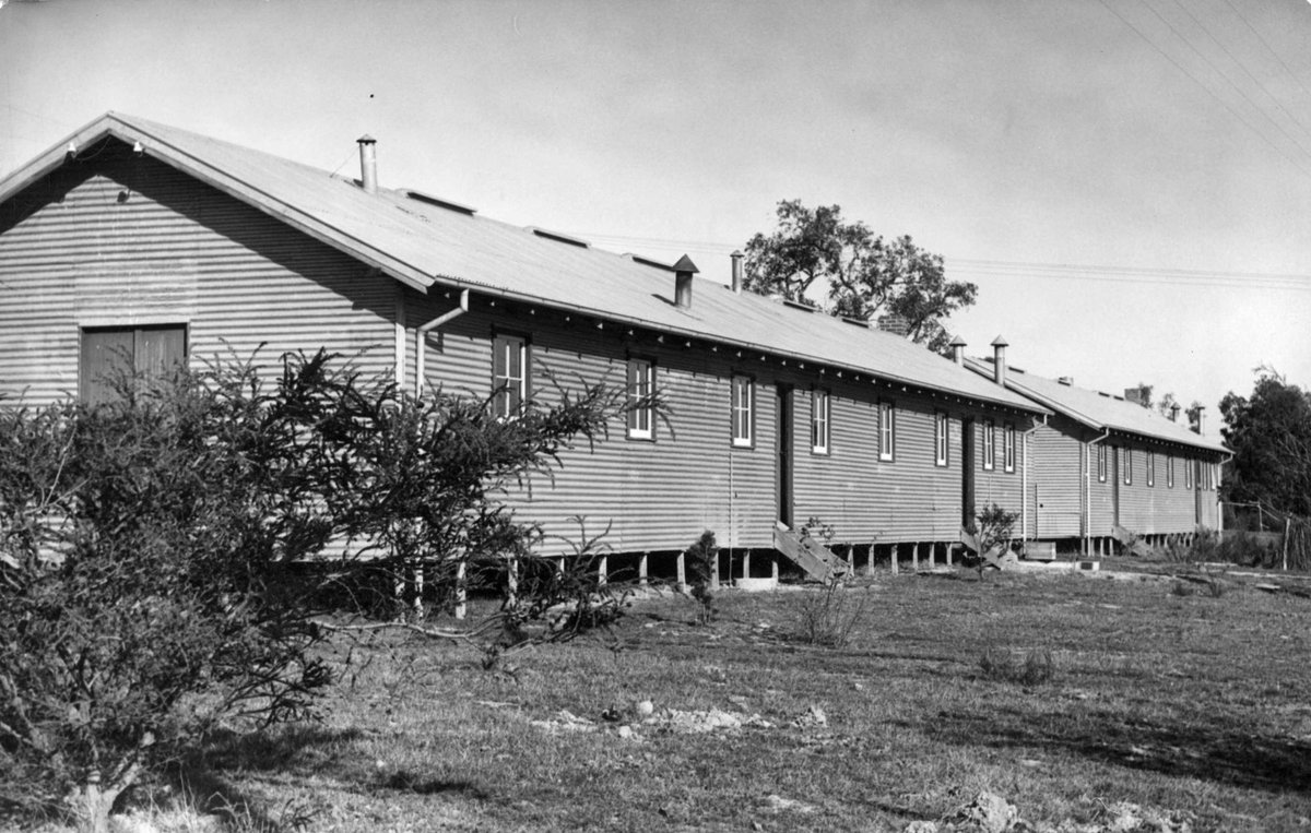 Rosehill (Dandenong) Camp, these huts at present empty (1942–48)