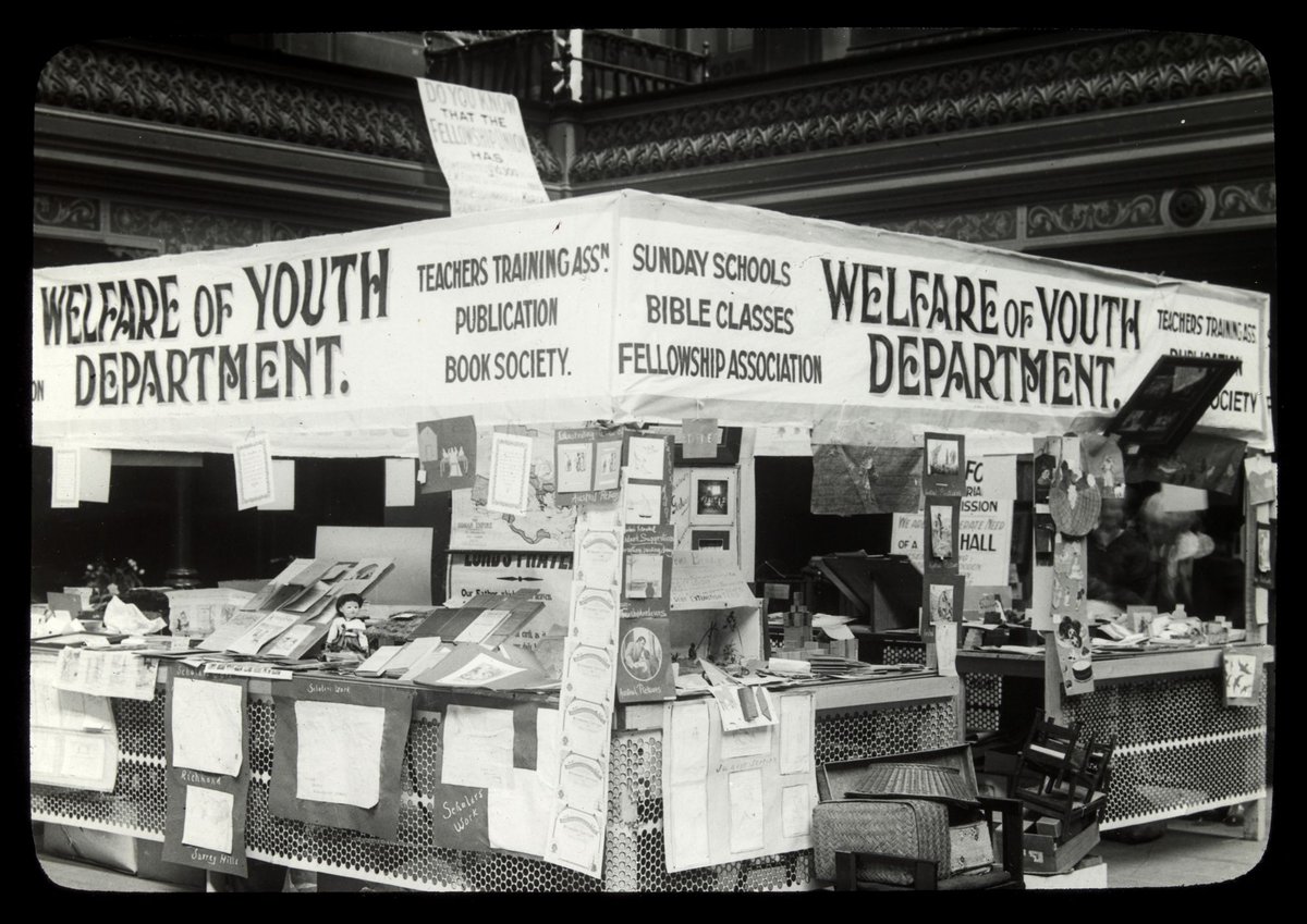 Welfare of Youth Department stall at the Bazaar, Melbourne Town Hall, Melbourne City (1915–24)