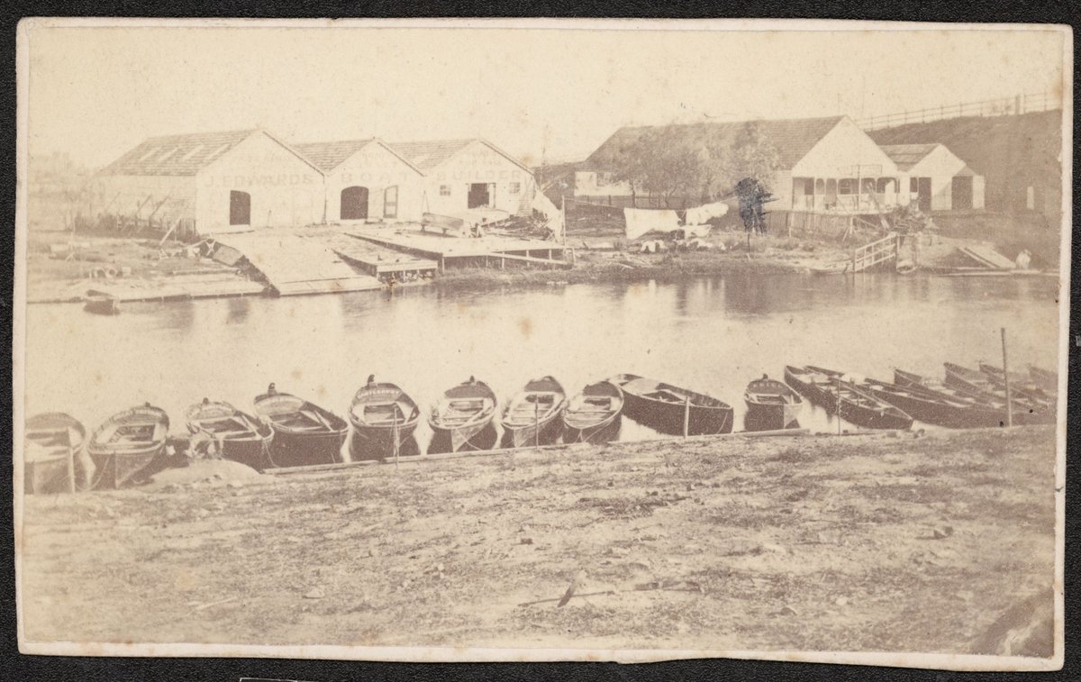 Yarra Yarra, Melbourne; erected 1850, washed away by flood in 1863, erected by James Edwards, Yarra River (1860s)