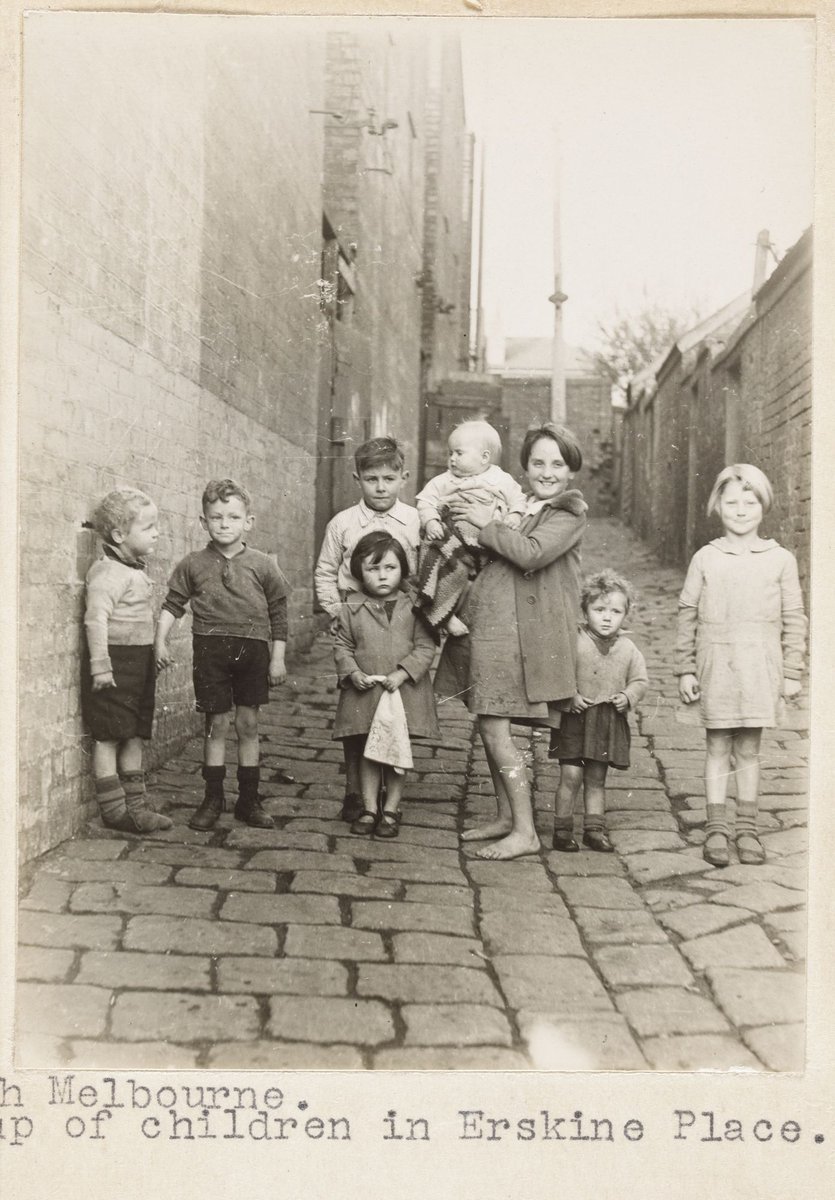 North Melbourne. Group of children in Erskine Place (c. 1935)