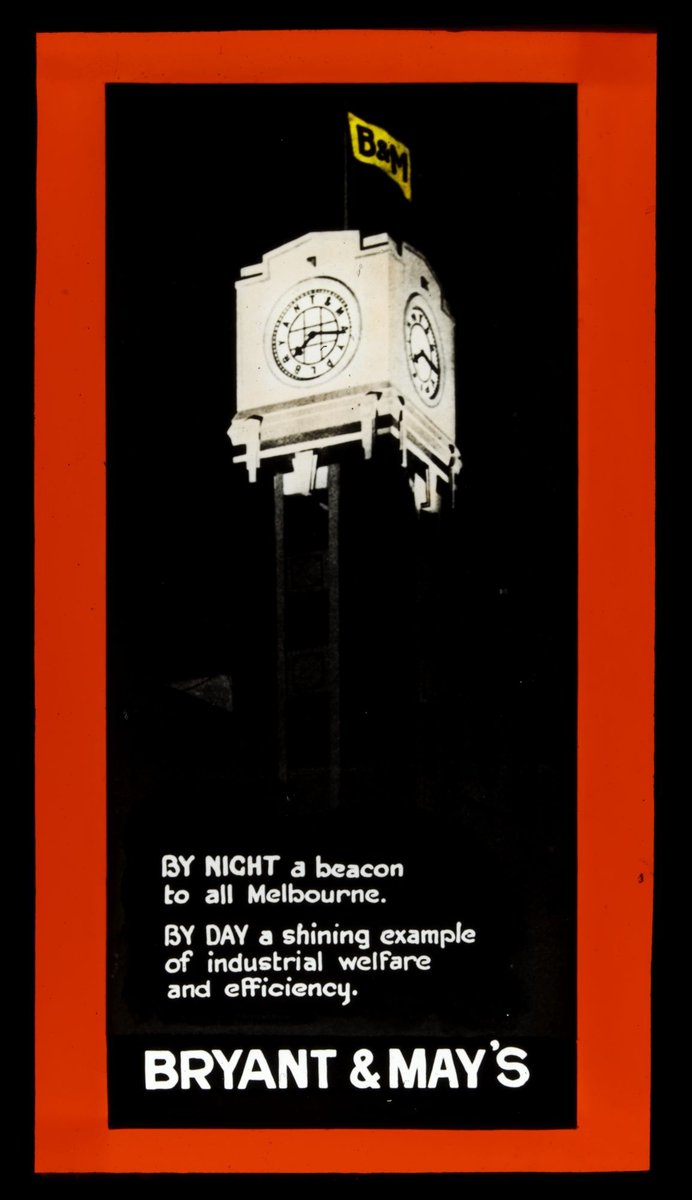 By Night a beacon to all Melbourne - By Day a shining example of industrial welfare and efficiency - Bryant and May's (c. 1924)