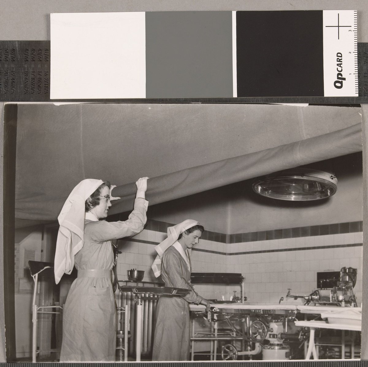 Blackout curtain screening operating theatre at Royal Melbourne Hospital, Melbourne City (c. 1941)