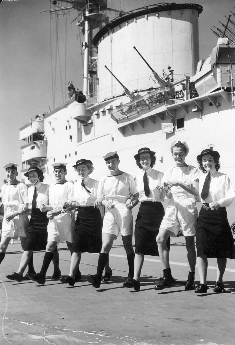 Visit by British aircraft carrier H.M.S. Indefatigable to Melbourne, 1946, Port Melbourne