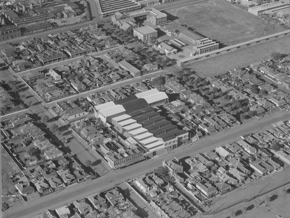 Aerial view of Gordon Bros. factory, Melbourne (1946)