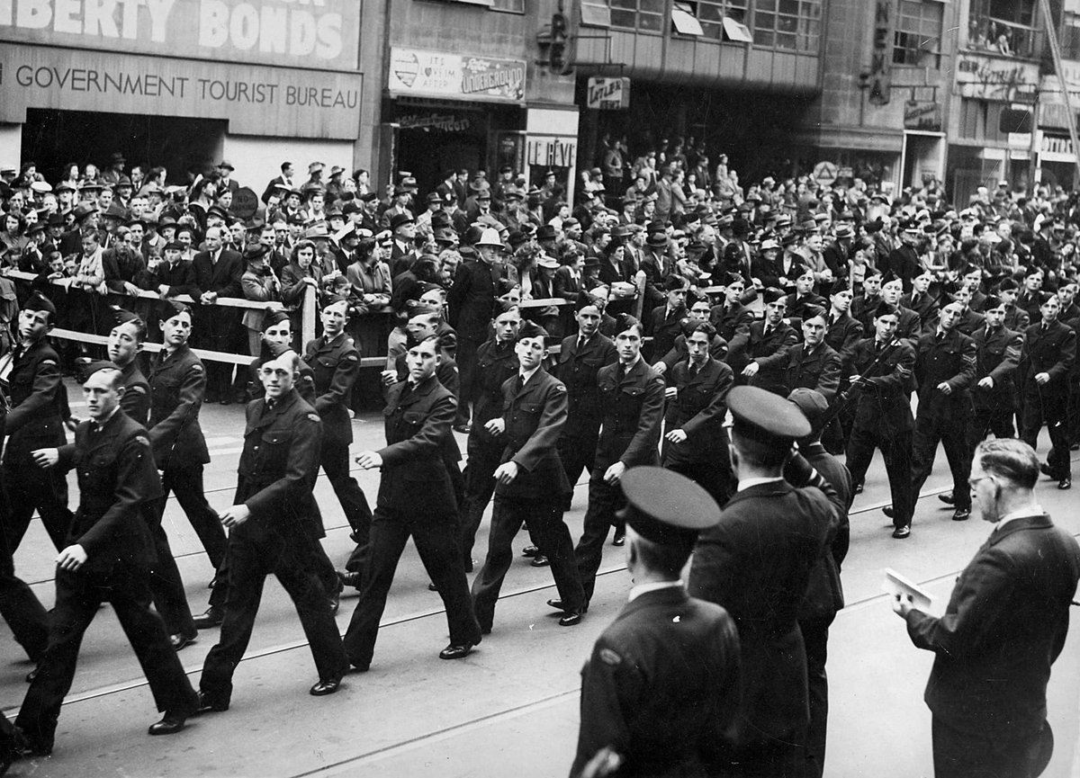 Royal Australian Air Force A.T.C. march through Melbourne, Melbourne City (1942–43)