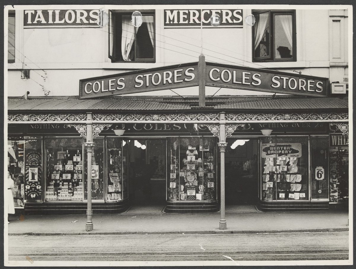 View from street of facade of Richmond Coles Variety Store No. 9 (1928)