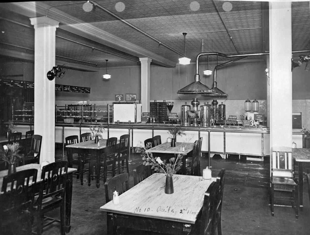 Cafeteria in Coles Swanston Street Store No. 6, Melbourne City (1920–30)