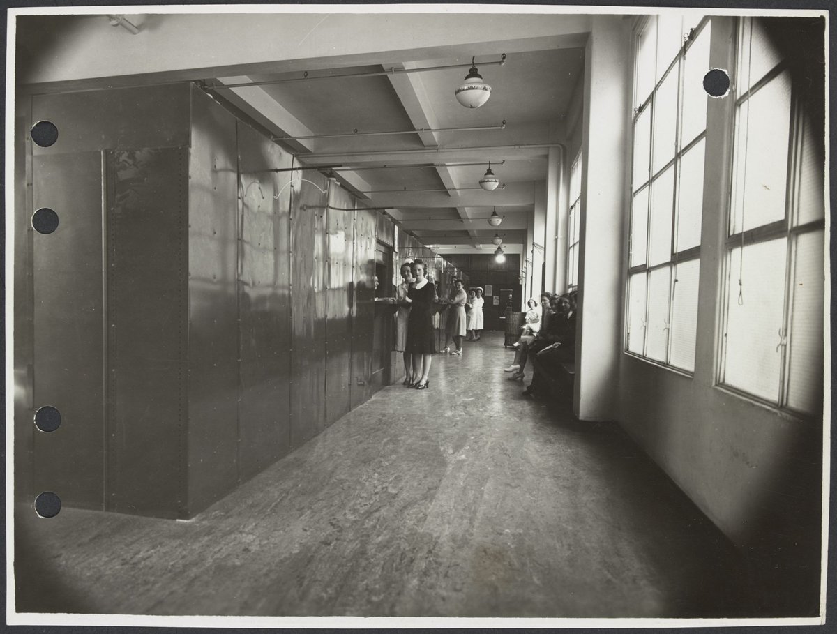 Female staff in women's locker room in Coles Bourke Street Store No. 12, Melbourne City (1947–50)